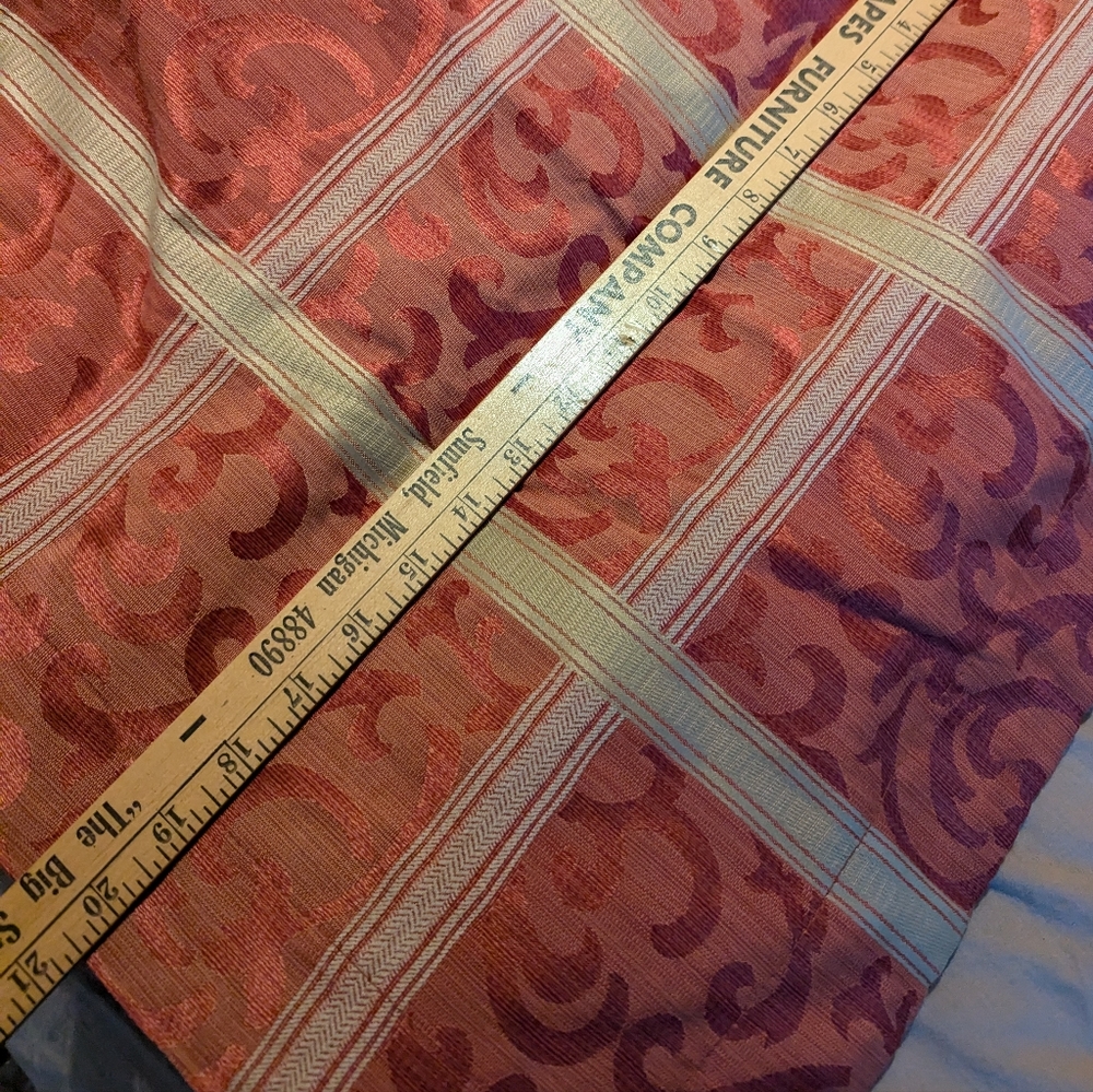 TOMMY HILFIGER CREST SCROLL DAMASK RED GRID KING SHAM SET - Picture 8 of 8